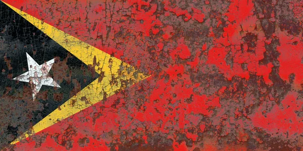 Παλιά σημαία φόντο grunge Ανατολικό Τιμόρ — Φωτογραφία Αρχείου