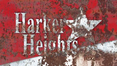Harker Heights şehir duman bayrak, Texas State, Amerika Birleşik Devletleri Am