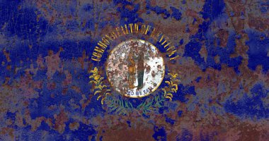 Kentucky Eyalet grunge bayrak, Amerika Birleşik Devletleri