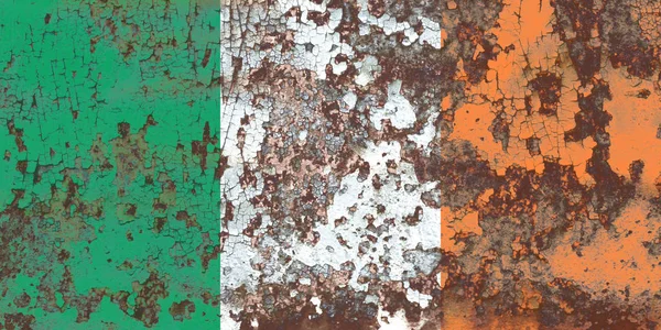 Régi Írország grunge háttér zászló — Stock Fotó