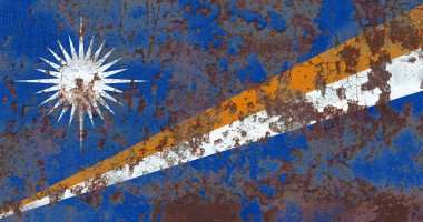 Eski Marshall Adaları grunge arka plan bayrak