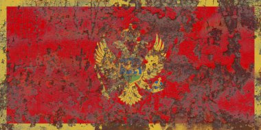 Eski Karadağ grunge arka plan bayrak