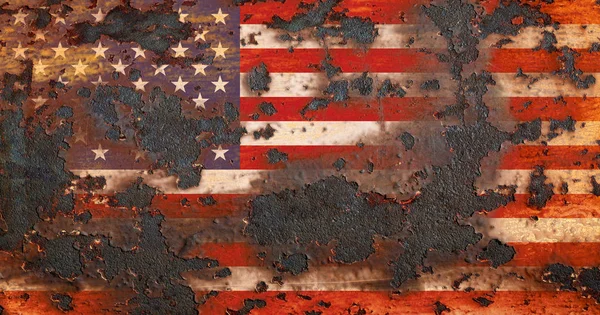 Stará Spojené Státy Grunge Pozadí Vlajka — Stock fotografie