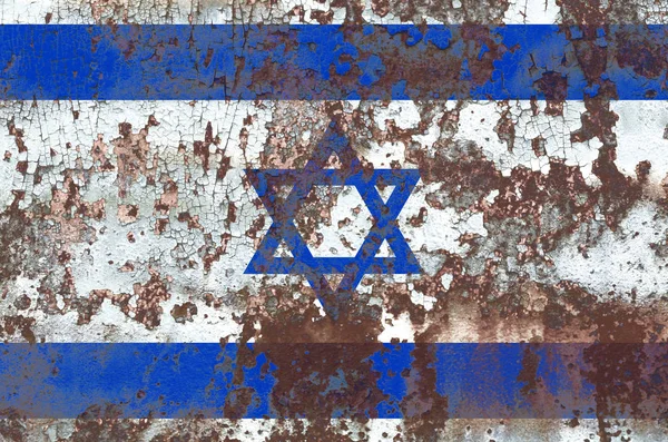 Gamla Israel grunge bakgrund flagga — Stockfoto