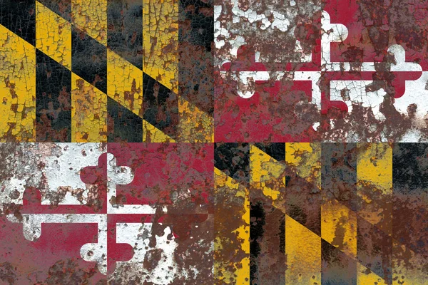 Maryland state grunge flag, Estados Unidos da América — Fotografia de Stock