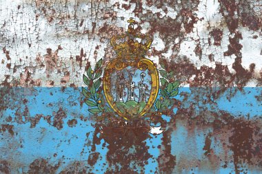 Eski San Marino grunge arka plan bayrak