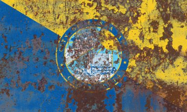 Santa Ana şehir duman bayrak, California State, Amerika Birleşik Devletleri Am