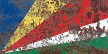 Eski Seyşeller grunge arka plan bayrak