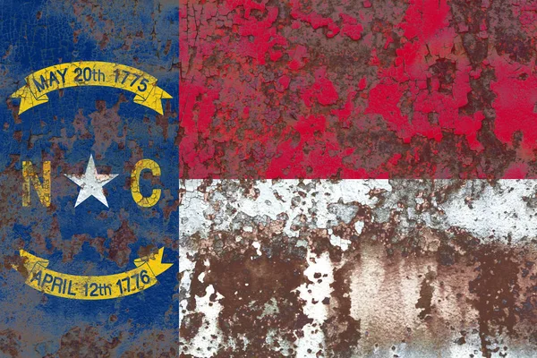 North Carolina state grunge flag, United States of America