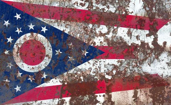 Ohio state grunge flag, États-Unis d'Amérique — Photo