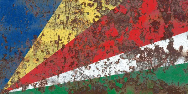 Stará Seychely grunge pozadí vlajka — Stock fotografie