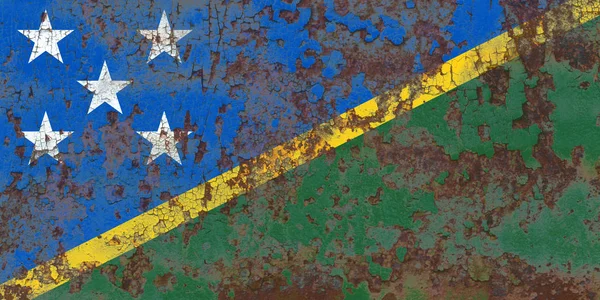 Παλιά σημαία φόντο grunge Νησιά Σολομώντα — Φωτογραφία Αρχείου