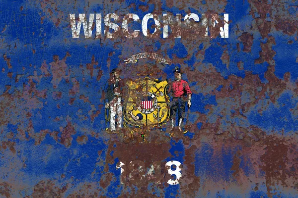 Wisconsin eyalet grunge bayrak, Amerika Birleşik Devletleri