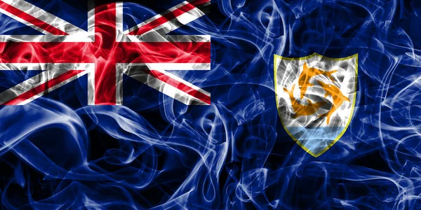 Bandera de humo de Anguila, Territorios Británicos de Ultramar, Gran Bretaña depen —  Fotos de Stock