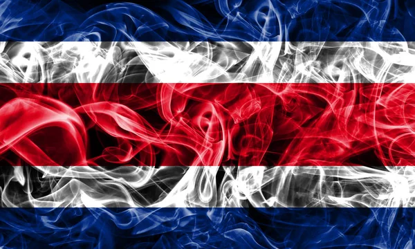 Bandera de humo de Costa Rica sobre fondo negro — Foto de Stock