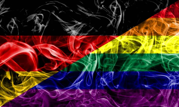 독일 게이 담배 , LGBT 독일 국기 — 스톡 사진