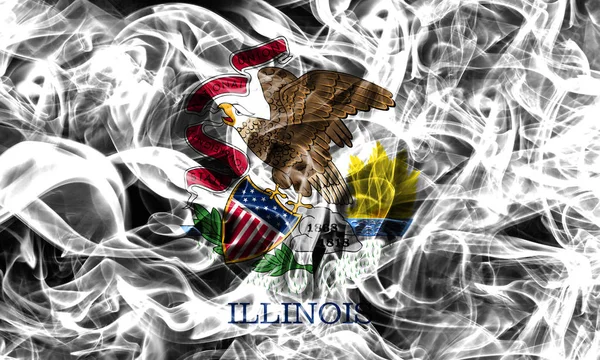 Ilinois staat rook vlag, Verenigde Staten van Amerika — Stockfoto