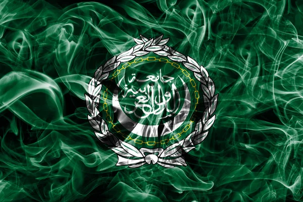 阿拉伯联盟烟雾旗，阿拉伯国家区域组织 — 图库照片