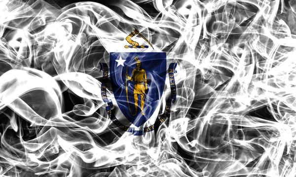 Massachusetts state smoke flag, United States Of America — Stock Photo, Image