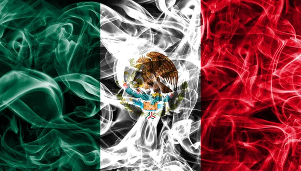 Mexico smoke flag on a black background — Stock Photo, Image