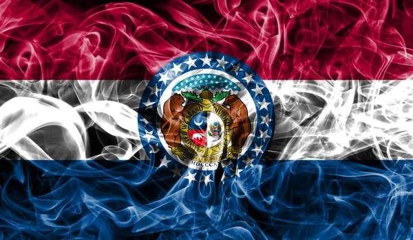 Missouri state smoke flag, United States Of America — Stock Photo, Image