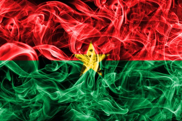 Burkina Faso kouřová vlajka — Stock fotografie
