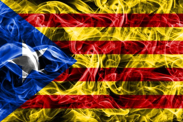 Bandera de humo de Cataluña, bandera territorial dependiente — Foto de Stock