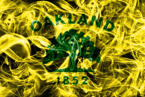 Oakland city rök flagga, Kalifornien, USA av Amer — Stockfoto