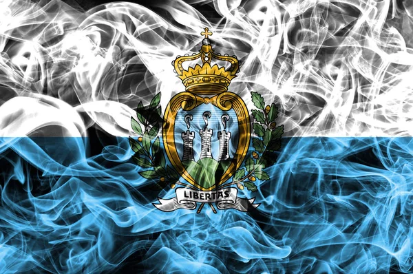 Flaga San Marino dymu — Zdjęcie stockowe