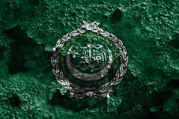 Drapelul grunge al Ligii Arabe, organizația regională a statelor arabe — Fotografie, imagine de stoc