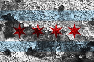 Chicago şehir duman bayrak, Illinois State, Amerika Birleşik Devletleri Americ