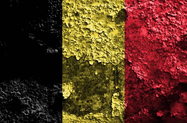 Antigua bandera de Bélgica grunge fondo —  Fotos de Stock