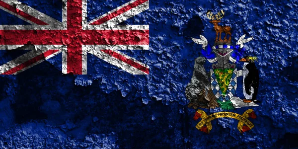 Georgia del Sur y las Islas Sandwich del Sur bandera grunge, Britis — Foto de Stock