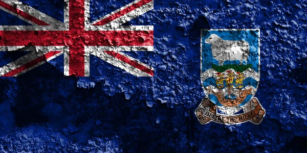 Bandera Grunge de las Islas Malvinas, Territorios Británicos de Ultramar, Brit — Foto de Stock