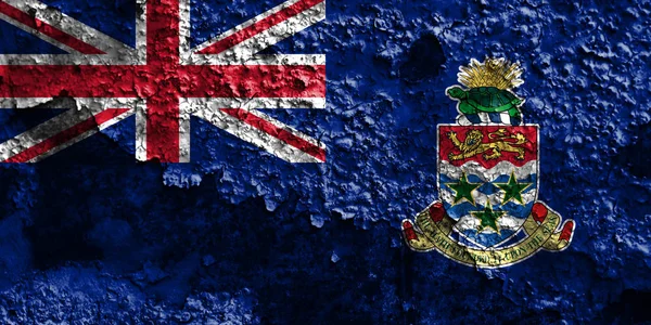 Ilhas Cayman bandeira grunge, Territórios Ultramarinos Britânicos, Britai — Fotografia de Stock