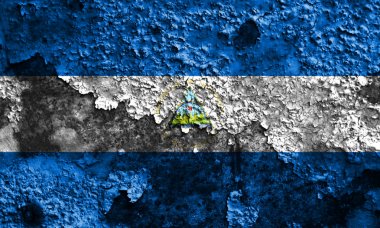 Eski Nikaragua grunge arka plan bayrak