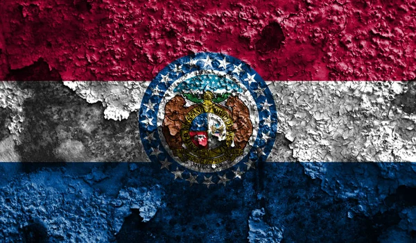 Missouri state grunge flag, Stati Uniti d'America — Foto Stock