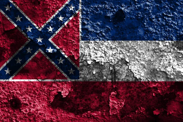 Mississippi state grunge flag, Stati Uniti d'America — Foto Stock