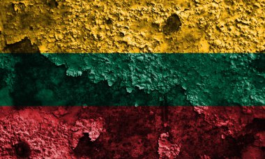 Eski Litvanya grunge arka plan bayrak