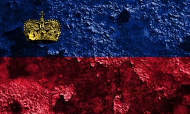 Eski Liechtenstein grunge arka plan bayrak
