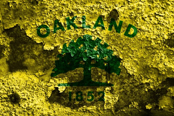Oakland City Grunge Flagga California State Amerikas Förenta Stater — Stockfoto