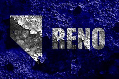Reno city grunge bayrak, Nevada devlet, Amerika Birleşik Devletleri