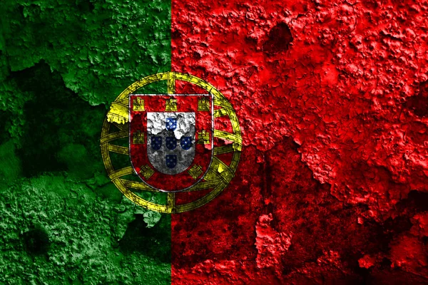 Old Portugal Grunge Background Flag — Stock Photo, Image