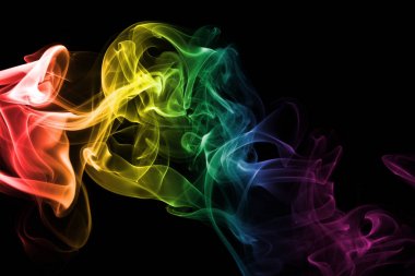 Siyah bir zemin üzerine Eşcinsel duman bayrak