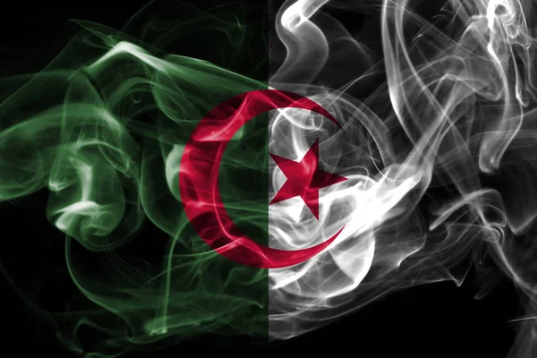 Algeria bandiera nazionale del fumo — Foto Stock