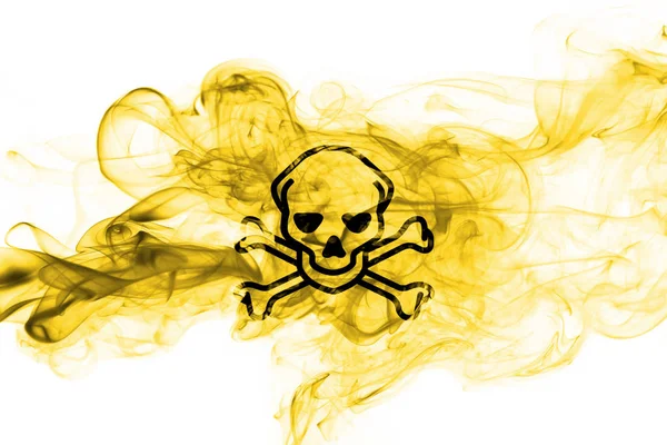 Poison smoke sign flag on a white background — Stock Photo, Image