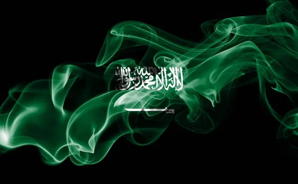 Arábia Saudita bandeira nacional do fumo — Fotografia de Stock