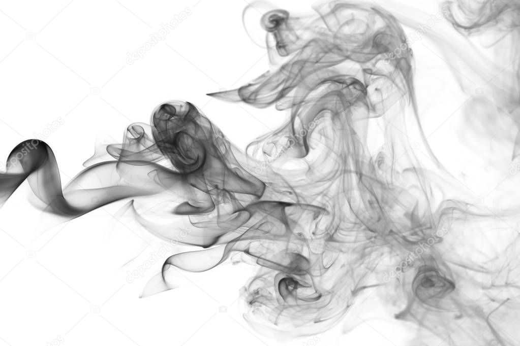 Black abstract smoke wave
