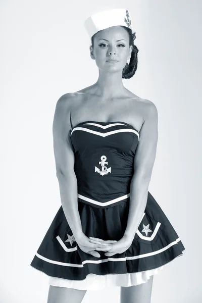 Sexy dziewczyna jako marynarz — Zdjęcie stockowe