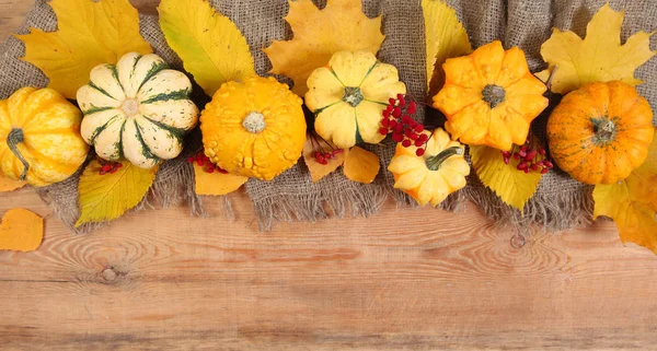 Pumpkins on wooden — Stock Photo, Image